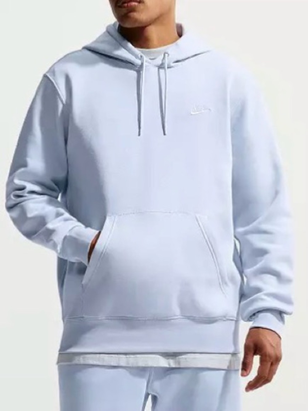 Nike Light Blue Pullover Hoodie ~ Medium